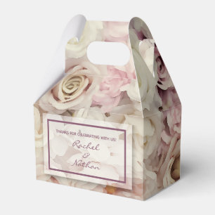 Ballotins Lit de Rose Gable Box Faveurs de mariage