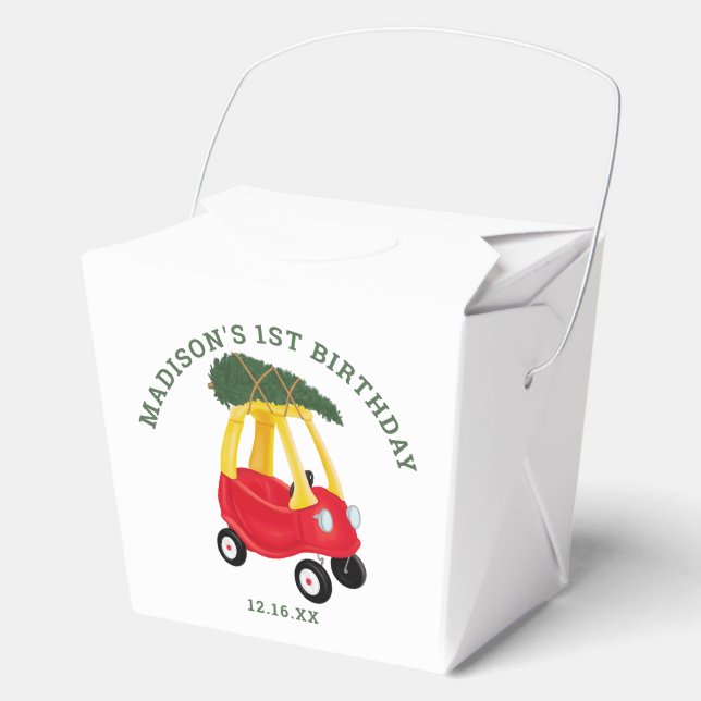 Ballotins Little Car Holiday Onederful 1st Birthday Favors  (Recto)