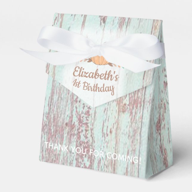 Ballotins Little Citrouille Fall Rustique 1er anniversaire (Verso)