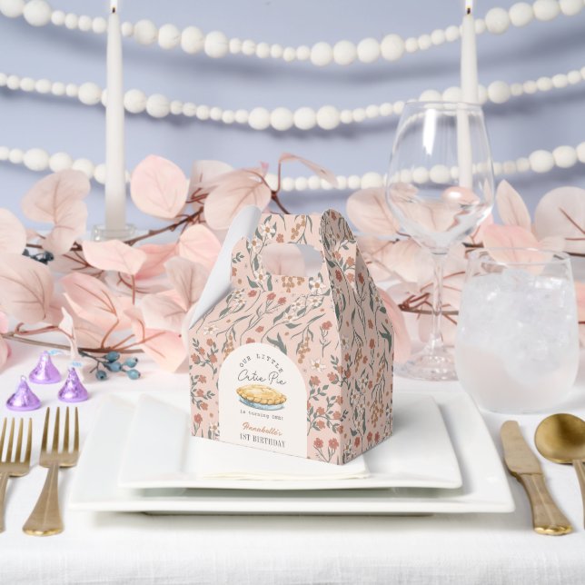 Ballotins Little Cutie Pie Rose Floral 1er anniversaire (Mariage)