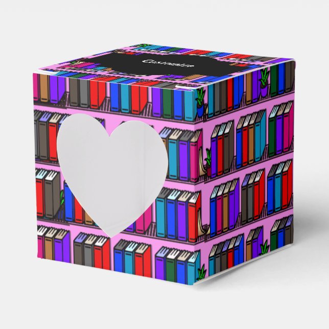 Ballotins Little Library Book Shelts Pink Heart (Verso)