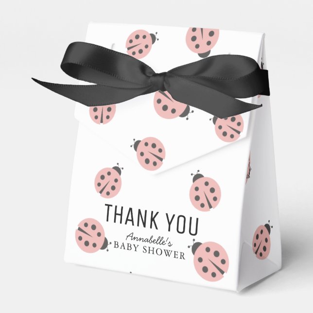 Ballotins Little Love Bug Pink Ladybug Baby Shower (Verso)