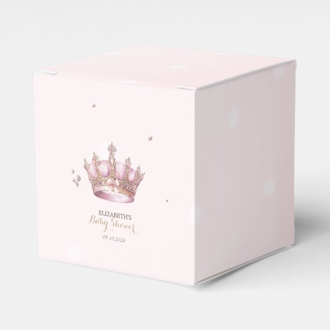 Ballotins Little Princess Crown Pearls Dots Baby Shower (Verso)