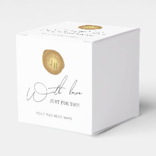 Ballotins Logo d'entreprise minimaliste Script Gold Wax Stam