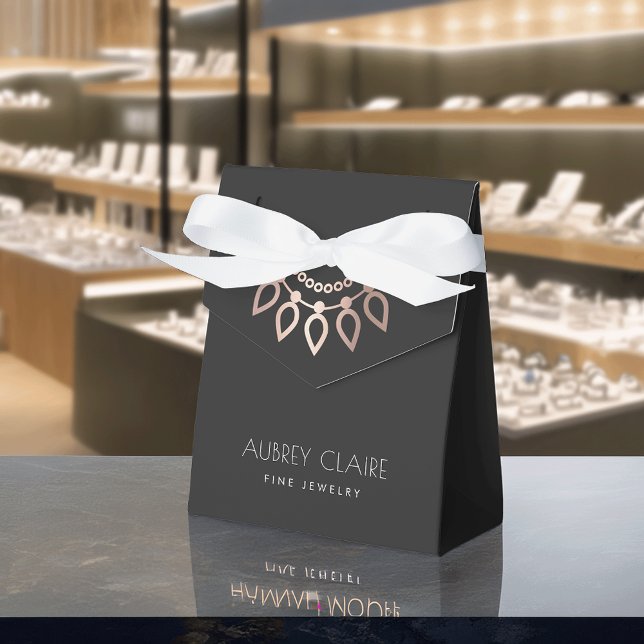 Ballotins Logo du collier d'or rose | Boîte de création de b (Créateur téléchargé)