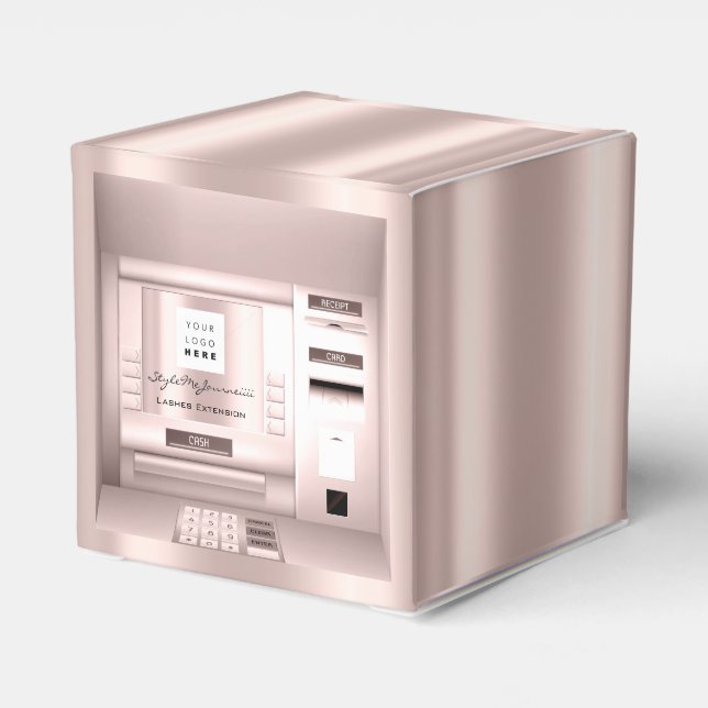 Ballotins Logo Nom de la société ATM Bank Rose Pink Packagin (Arrière)