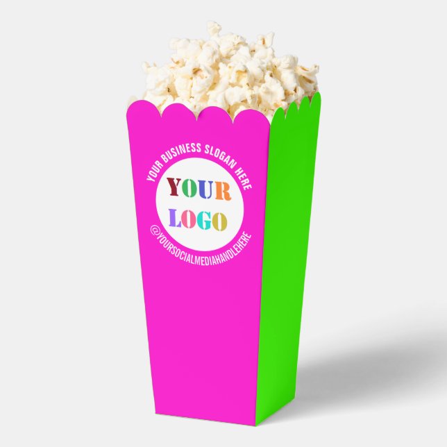 Ballotins Logo personnalisé et Zone de pop-corn texte Vos co (Sauté)