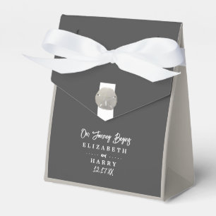 Ballotins Lone Sand Dollar - Charcoal Grey - Beach Wedding