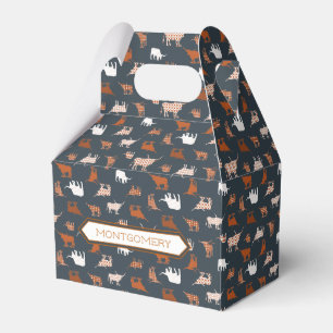 Ballotins Longhorns à motifs Gris foncé et orange brûlé