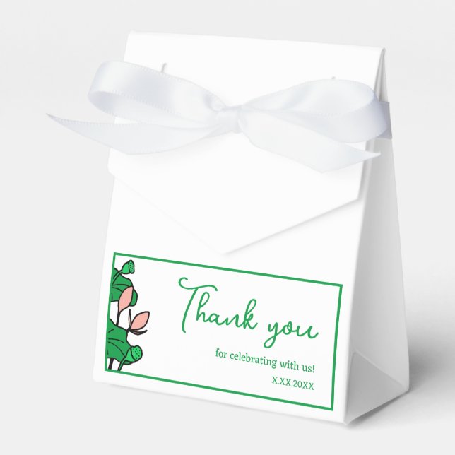 Ballotins Lotus Garden Personnalisé Party Favoriser Box (Verso)