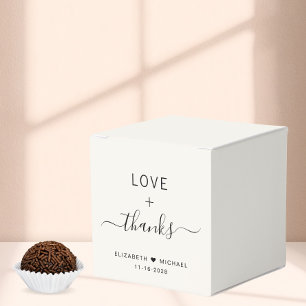 Ballotins Love And Thanks Cream Mariage