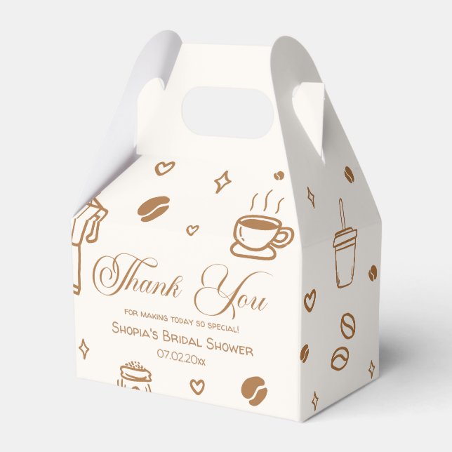 Ballotins Love is Brewing Coffee Bridal Shower Thank You (Verso)