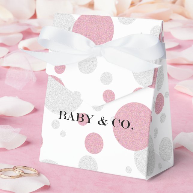 Ballotins Love Pink & Silver Polka Dot Sprinkine ShowParty (Mariage)