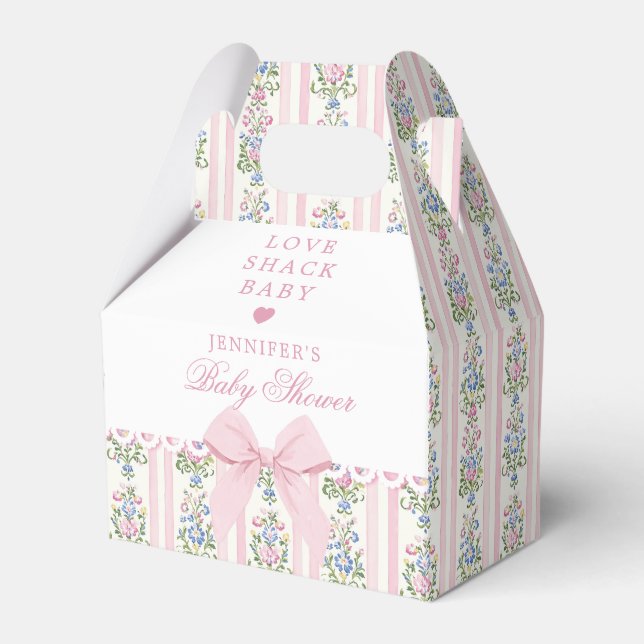 Ballotins Love Shack Baby Coquette Bow Floral Baby Shower (Verso)