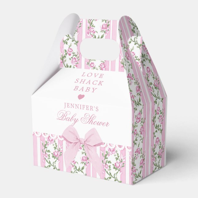 Ballotins Love Shack Baby Coquette Bow Floral Baby Shower (Verso)