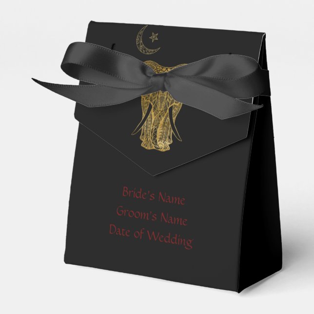 Ballotins Lucky Elephant Favors Box / Mariage (Verso)