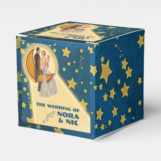 Ballotins Lumière de la lune Romance Mariage Faveur Boxes (Verso)