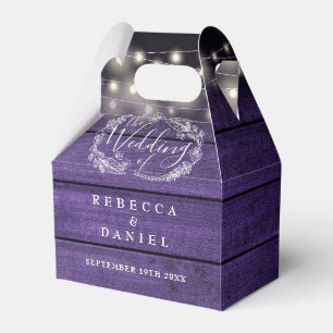 Ballotins Lumières de corde de bois violet Fleurs de mariage