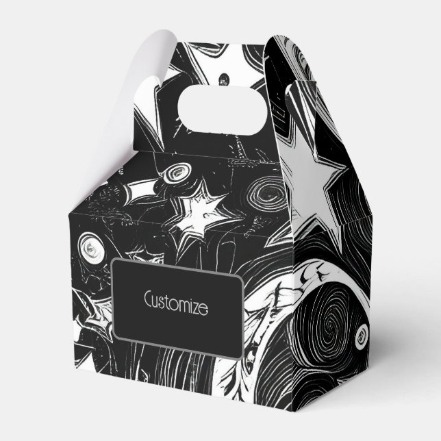 Ballotins Lune Abstraite Personnalisée Et Étoiles (Verso)