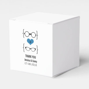 Ballotins Lunettes Geeky Bleu Mariage Favor Boxes