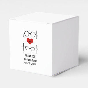 Ballotins Lunettes rouges Geeky Mariage Favor Boxes