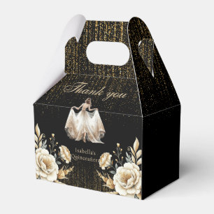 Ballotins Luxe Black Ivory Gold style mexicain Quinceañera
