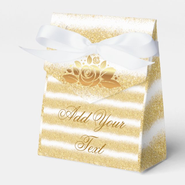 Ballotins Luxueux Monogrammé Blanc Or Glitter Populaire (Verso)