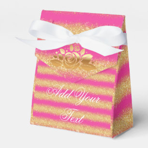 Ballotins Luxueux Monogrammé Rose Populaire Paillettes Dorée