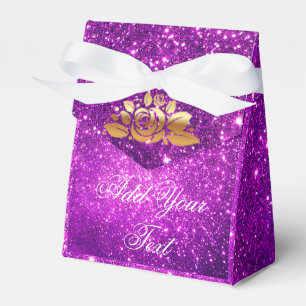 Ballotins Luxueux Paillettes Violet Or Monogrammé Populaire