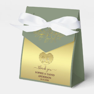 Ballotins Luxueux Vert Sauge Or Mariage Anniversaire