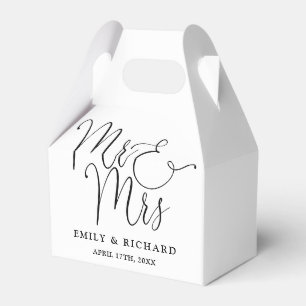 Ballotins M. Et Mme Elegant Script Mariage noir et blanc