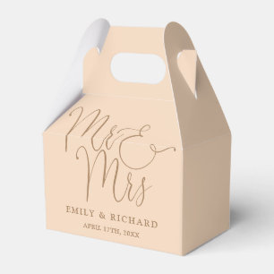 Ballotins M. Et Mme Elegant Script Soft Peach Mariage