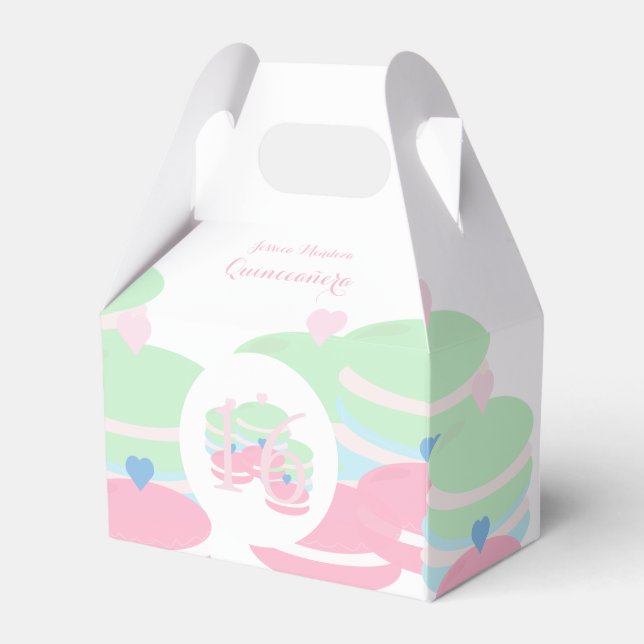 Ballotins Macarons Quince Sweet 16 Pastel  (Verso)