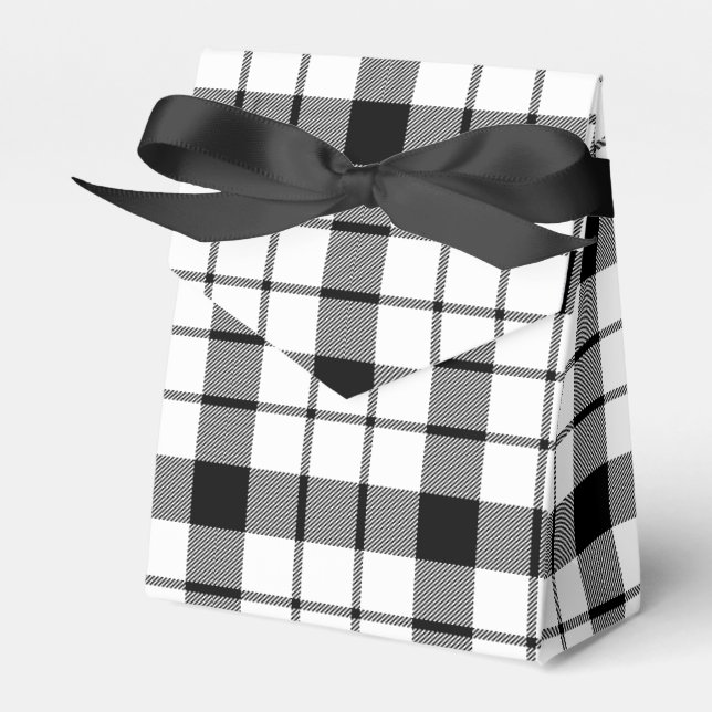 Ballotins MacFarlane tartan noir blanc plaid (Verso)
