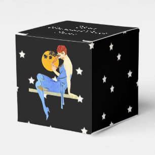 Ballotins Madame Red Hair Blue Dress d'aileron sur la lune