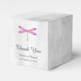 Ballotins Magenta Dragonfly Wedding Favor Boxes