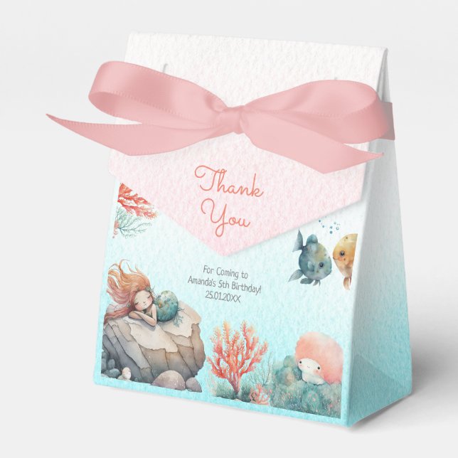 Ballotins Magical Under the Sea Watercolor Fête d'anniversai (Verso)