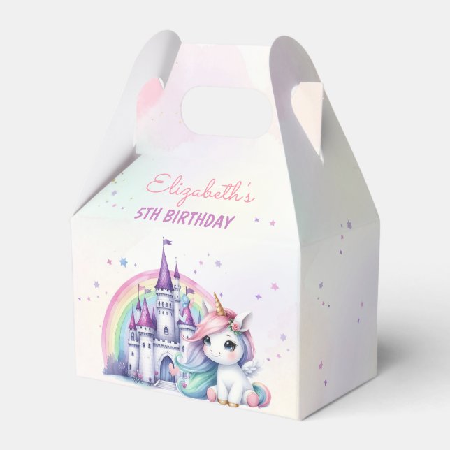 Ballotins Magique Pastel Unicorn Arc-en-ciel Anniversaire (Verso)