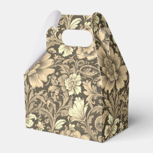 Ballotins Magnifique motif floral sépia vintage