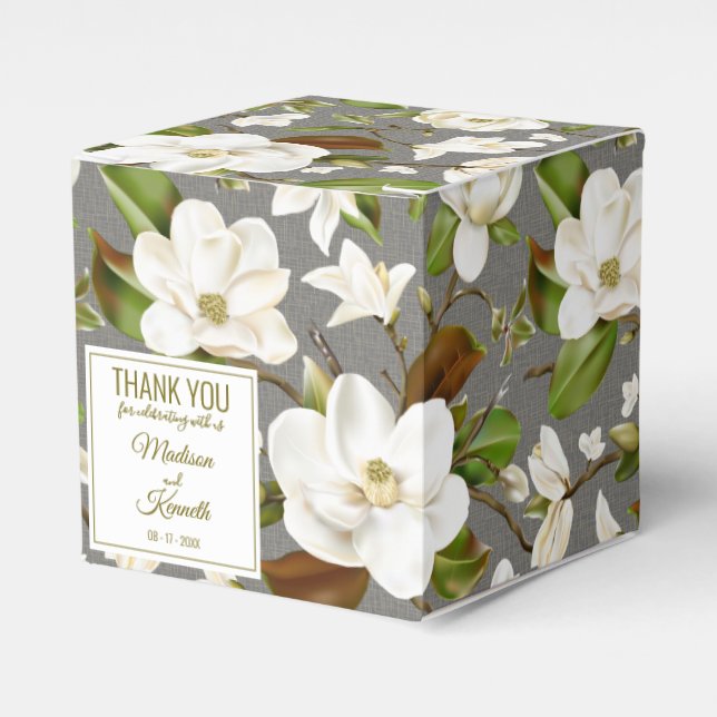 Ballotins Magnolia Floral Mariage (Verso)