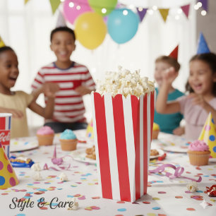 Ballotins Maïs soufflé rayé rouge et blanc classique