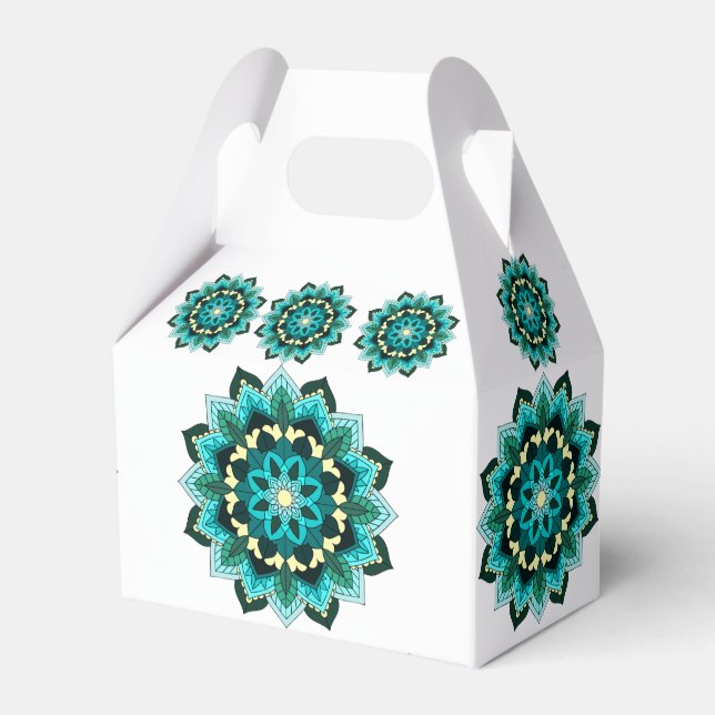 Ballotins Mandala Motif 02 en aqua (Verso)