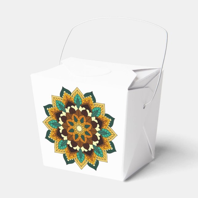 Ballotins Mandala Motif 2002 en jaune et bronzette (Verso)