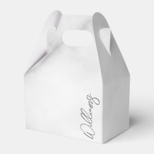 Ballotins Marbre blanc Modern Script Nom personnalisé