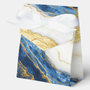 Ballotins Marbre bleu marine de luxe et feuille d'or