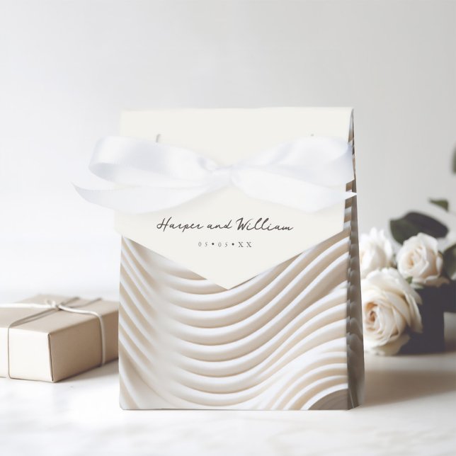 Ballotins Marbre coulant sculpté (Gift bag for the elegant off-white ivory wedding)