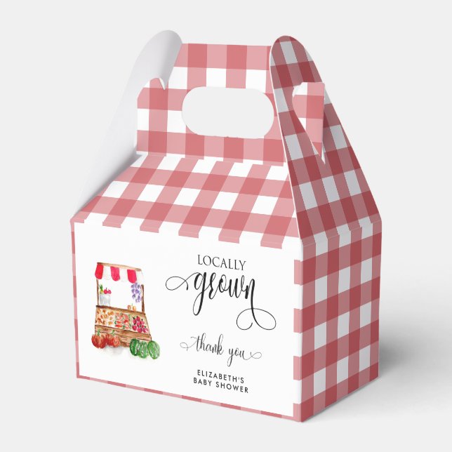 Ballotins Marché de Producteurs Baby Shower Gingham Rustique (Verso)