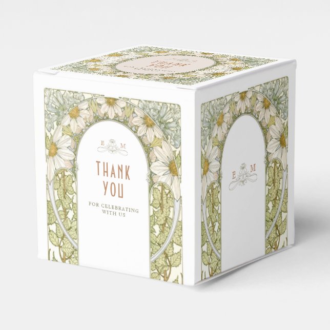 Ballotins Marguerite Daisy Délicat Art Nouveau Mucha (Verso)