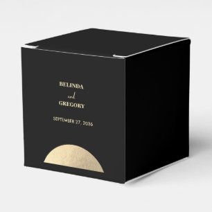 Ballotins Mariage Abstrait moderne Noir & Or contemporain