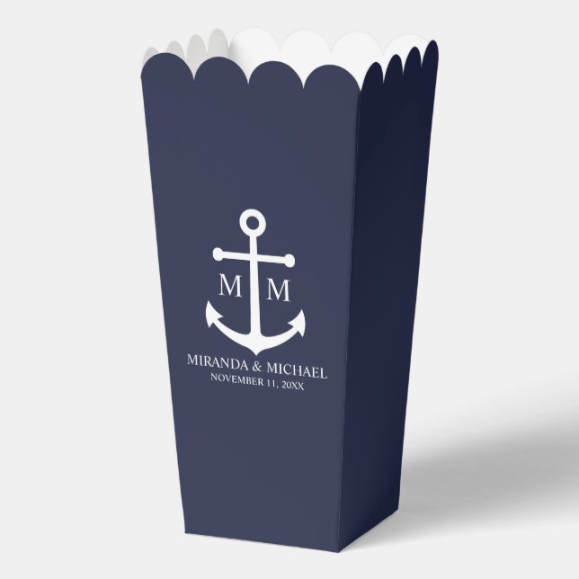 Ballotins Mariage Ancre bleu marine (Recto)